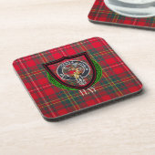 Hay Scottish Clan Tartan & Crest Bier Onderzetter (Linkerzijde)
