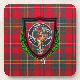Hay Scottish Clan Tartan & Crest Bier Onderzetter