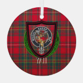 Hay Scottish Clan Tartan & Crest Glas Ornament (Achterkant)