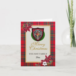 Hay Scottish Clan Tartan & Crest Kaart