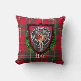 Hay Scottish Clan Tartan & Crest Kussen