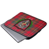 Hay Scottish Clan Tartan & Crest Laptop Sleeve (Voorkant onderkant)