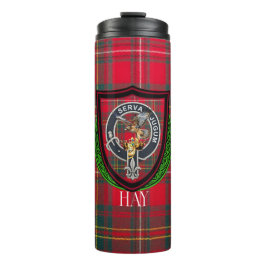 Hay Scottish Clan Tartan & Crest Thermosbeker