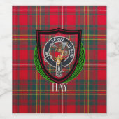 Hay Scottish Clan Tartan & Crest Wijn Etiket (Enkel label)
