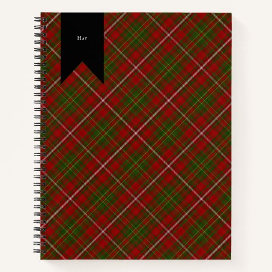 Hay Scottish Clan Tartan Pset Pattern Notitieboek (Voorkant)