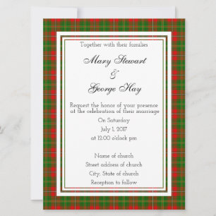 Hay Scottish Wedding Invitation Kaart