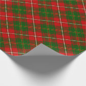 Hay tartan red green plaid cadeaupapier (Hoek)
