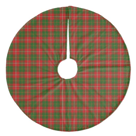 Hay tartan red green plaid fleece kerstboom rok (Voorkant)
