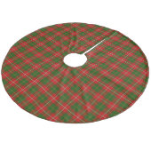 Hay tartan red green plaid fleece kerstboom rok (Gekanteld)