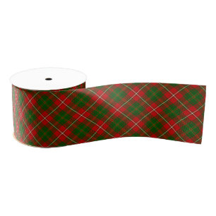 Hay tartan red green plaid grosgrain lint