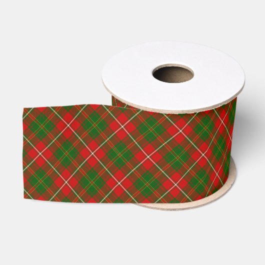 Hay tartan red green plaid grosgrain lint (Spoel)