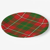 Hay tartan red green plaid papieren bordje (Gekanteld)