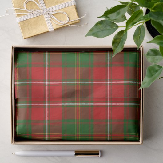 Hay tartan red green plaid tissuepapier (Geschenk)