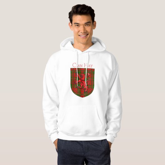 Hay Tartan Scottish Plaid Lion Rampant Hoodie (Voorkant volledig)