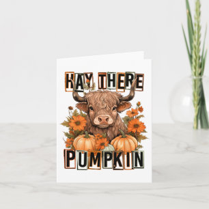 Hay There Pumkin Koe Herfst Herfst Thanksgiving Kaart