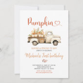 Hay verlaat pompoen Herfst verjaardagsfeest witte  Kaart (Voorkant)
