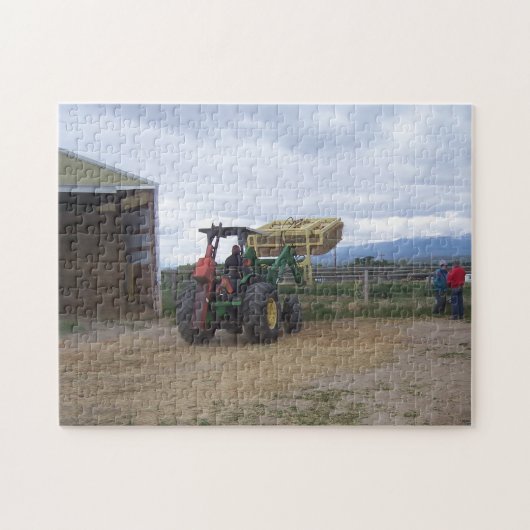 Hay verplaatsen op Ranch Legpuzzel (Horizontaal)