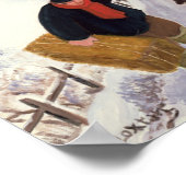 Hay vervoeren naar de schapen in de winter poster (Hoek)