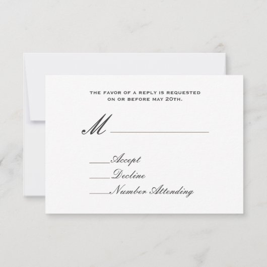 Hay Wedding RSVP - Daisy & Pink Bouquet (Achterkant)