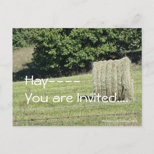 Hay-You are Invited... aanpassen Uitnodiging Briefkaart (Voorkant)