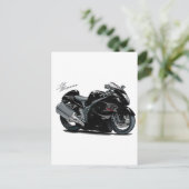 Hayabusa Black Bike Briefkaart (Staand voorkant)