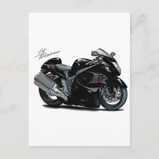 Hayabusa Black Bike Briefkaart (Voorkant)