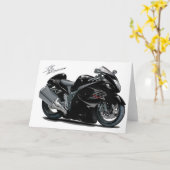 Hayabusa Black Bike Kaart (Gele Bloem)