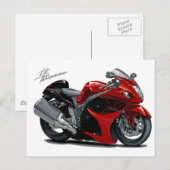 Hayabusa Red-Black Bike Briefkaart (Voorkant / Achterkant)