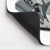 Hayabusa White-Blue Bike Muismat (Hoek)