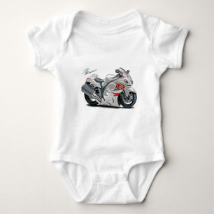 Hayabusa White-Red Bike Romper