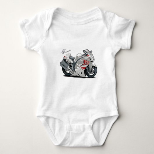 Hayabusa White-Red Bike Romper (Voorkant)