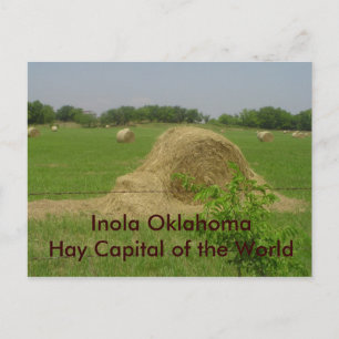 haybale, Inola OklahomaHay Capital van de wereld Briefkaart