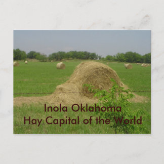 haybale, Inola OklahomaHay Capital van de wereld Briefkaart