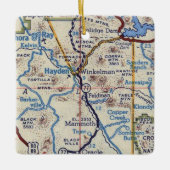 Hayden Arizona  Map Keramisch Ornament (Voorkant)