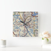 Hayden Arizona Map Vierkante Klok (Huis)