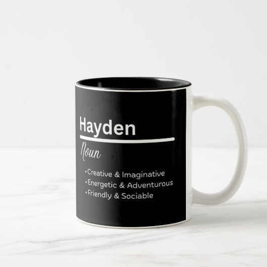 Hayden Jongensnaam Definitie Gepersonaliseerde Mok (Rechts)