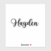 Hayden Naam - Handgeschreven kalligrafie Sticker (Vel)