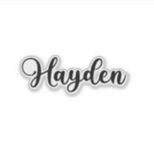 Hayden Naam - Handgeschreven kalligrafie Sticker (Voorkant)