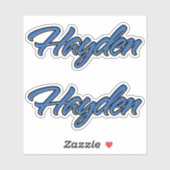 Hayden Name blue Aufkleber Sticker Stickerset (Vel)