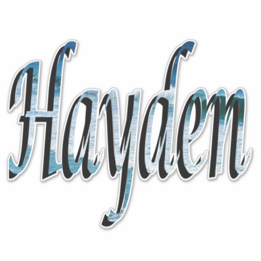Hayden Name Logo Sticker (Voorkant)