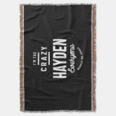 Hayden Persoonlijke naam Birthday Gift Deken (Voorkant Verticaal)