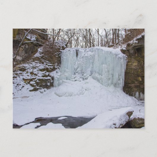 Hayden Run Falls in de winter, Columbus, Ohio Briefkaart (Voorkant)