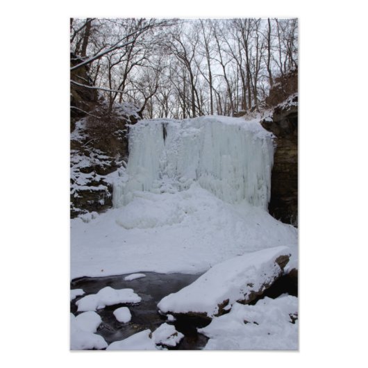 Hayden Run Herfsten in de winter, Columbus, Ohio Foto Afdruk (Voorkant)