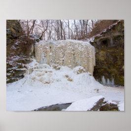 Hayden Run Herfsten in de winter, Columbus, Ohio Poster