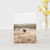 Hayden Valley -- 4" x 5.6" Notecard Kaart (Gele Bloem)