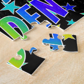 "HAYDEN" Voornaam, geun "HAPPY BIRTHDAY" Legpuzzel (Zijkant)