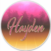 Hayden Vorname Name golden pink Aufkleber Sticker (Voorkant)
