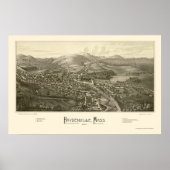 Haydenville, MA Panoramic Map - 1886 Poster (Voorkant)