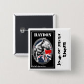 Haydon Pin Vierkante Button 5,1 Cm (Voorkant /achterkant)