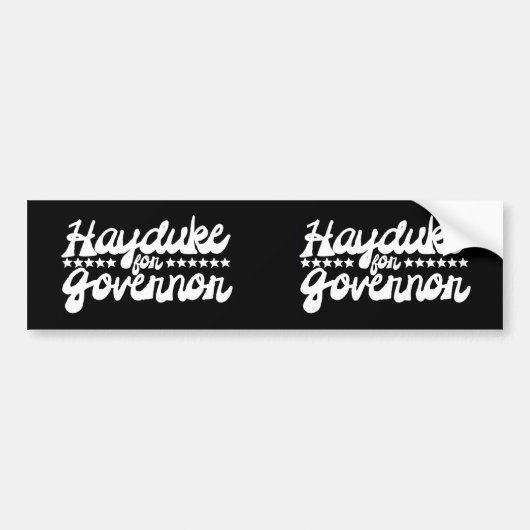Hayduke voor gouverneur bumpersticker (Voorkant)